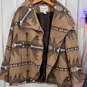 American Rag Brown Geometric Jacket